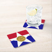 Vlag van Dallas, Texas Square Paper Onderzetter (Insitu)