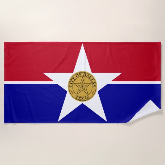 Vlag van Dallas (Texas) Strandlaken (Voorkant)