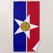 Vlag van Dallas (Texas) Strandlaken (Voorkant)