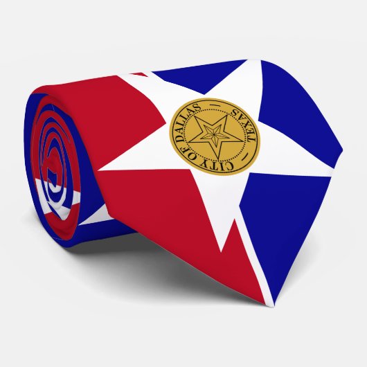 Vlag van Dallas (Texas) Stropdas (Opgerold)