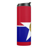 Vlag van Dallas, Texas Thermal Tumbler Thermosbeker (Gedraaid links)