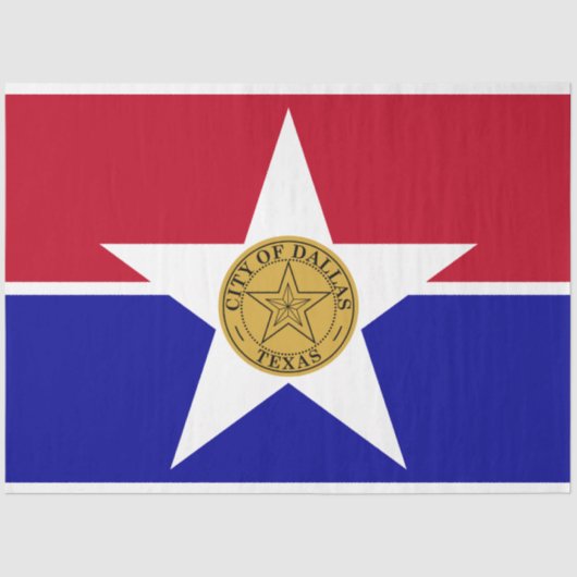 Vlag van Dallas (Texas) Tissuepapier (Voorkant)