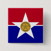 Vlag van Dallas (Texas) Vierkante Button 5,1 Cm (Voorkant)