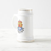 Vlag van Darmstadt, Duitsland Bierpul (Voorkant links)