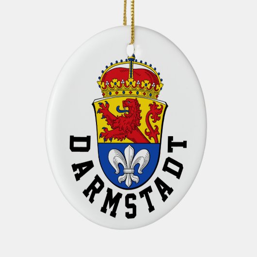 Vlag van Darmstadt, Duitsland Keramisch Ornament (Rechts)