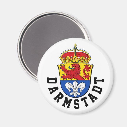 Vlag van Darmstadt, Duitsland Magneet (Voorkant / Achterkant)