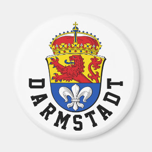 Vlag van Darmstadt, Duitsland Magneet