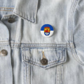 Vlag van Darmstadt, Duitsland Ronde Button 3,2 Cm (In situ)