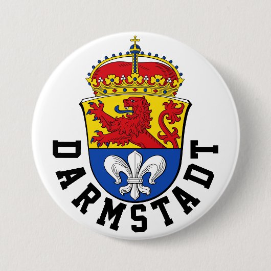 Vlag van Darmstadt, Duitsland Ronde Button 7,6 Cm (Voorkant)