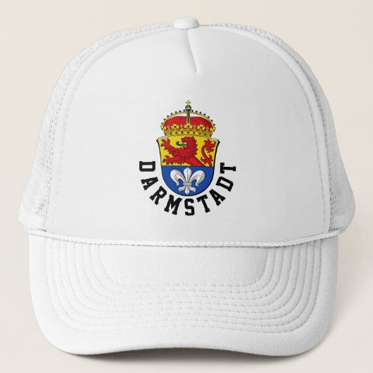 Vlag van Darmstadt, Duitsland Trucker Pet (Voorkant)