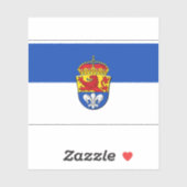 Vlag van Darmstadt Sticker (Vel)