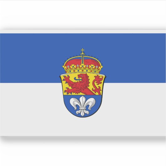 Vlag van Darmstadt Sticker (Voorkant)