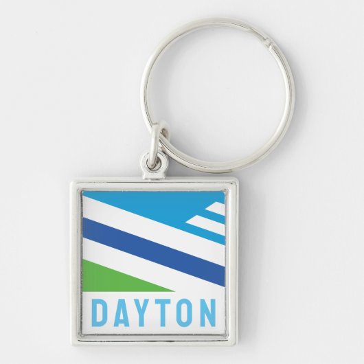 Vlag van Dayton, Ohio (2021) Sleutelhanger (Voorkant)