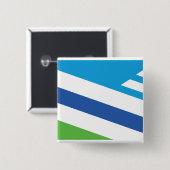 Vlag van Dayton, Ohio Vierkante Button 5,1 Cm (Voorkant /achterkant)