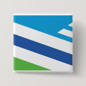 Vlag van Dayton, Ohio Vierkante Button 5,1 Cm (Voorkant)