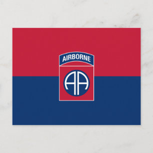 Vlag van de 82e Luchtlandingsdivisie Militair Vete Briefkaart