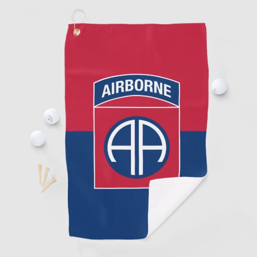 Vlag van de 82e Luchtlandingsdivisie Militair Vete Golfhanddoek (Insitu)