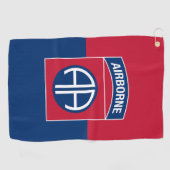 Vlag van de 82e Luchtlandingsdivisie Militair Vete Golfhanddoek (Horizontaal)