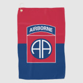 Vlag van de 82e Luchtlandingsdivisie Militair Vete Golfhanddoek (Voorkant)