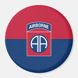 Vlag van de 82e Luchtlandingsdivisie Militair Vete Magneet