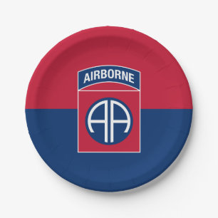 Vlag van de 82e Luchtlandingsdivisie Militair Vete Papieren Bordje