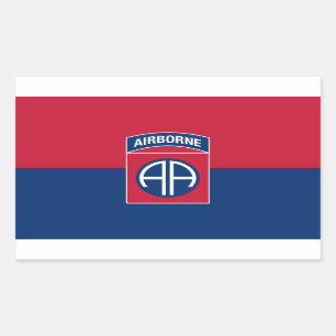 Vlag van de 82e Luchtlandingsdivisie Militair Vete Rechthoekige Sticker