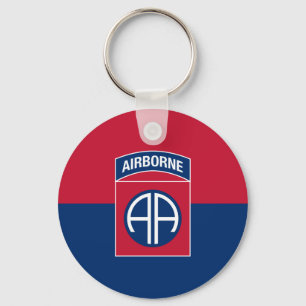 Vlag van de 82e Luchtlandingsdivisie Militair Vete Sleutelhanger
