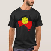Vlag van de Aboriginal Australia Land Grunge was a T-shirt (Voorkant)