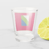 Vlag van de Abruzzen (Italië) Shot Glas (Achterkant)