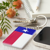 Vlag van de Acrylische Sleutelhanger van Texas (ee (Voorkant Rechts)