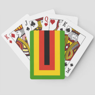 Vlag van de Afrikaanse Nationale Unie van Zimbabwe Pokerkaarten