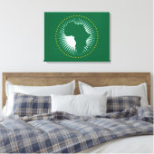 Vlag van de Afrikaanse Unie (Afrika) (Panafrica) Canvas Afdruk (Insitu (Slaapkamer))