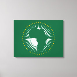Vlag van de Afrikaanse Unie (Afrika) (Panafrica) Canvas Afdruk