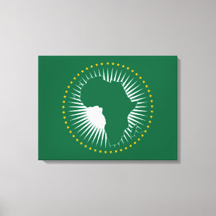 Vlag van de Afrikaanse Unie (Afrika) (Panafrica) Canvas Afdruk