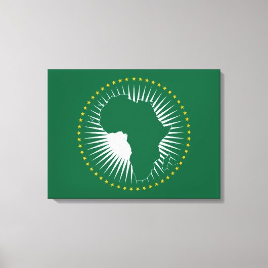 Vlag van de Afrikaanse Unie (Afrika) (Panafrica) Canvas Afdruk (Voorkant)