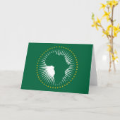 Vlag van de Afrikaanse Unie (Afrika) (Panafrica) Kaart (Gele Bloem)