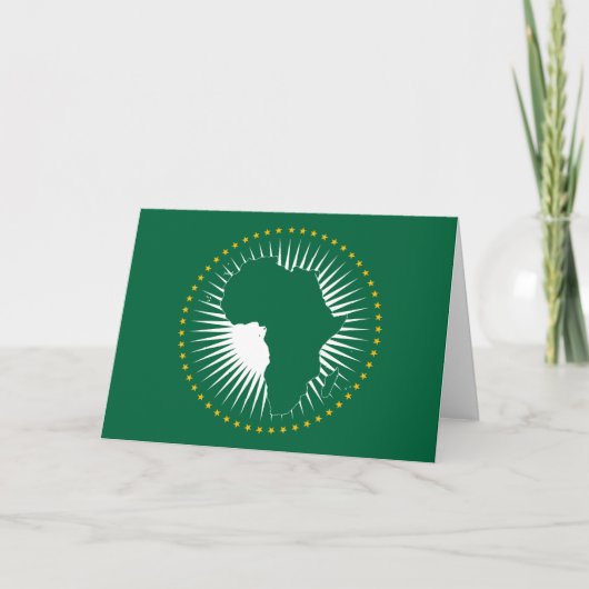Vlag van de Afrikaanse Unie (Afrika) (Panafrica) Kaart (Voorkant)