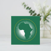 Vlag van de Afrikaanse Unie (Afrika) (Panafrica) Kaart (Staand voorkant)
