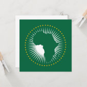 Vlag van de Afrikaanse Unie (Afrika) (Panafrica) Kaart (Voorkant / Achterkant in situ)