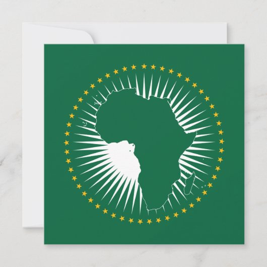 Vlag van de Afrikaanse Unie (Afrika) (Panafrica) Kaart (Voorkant)