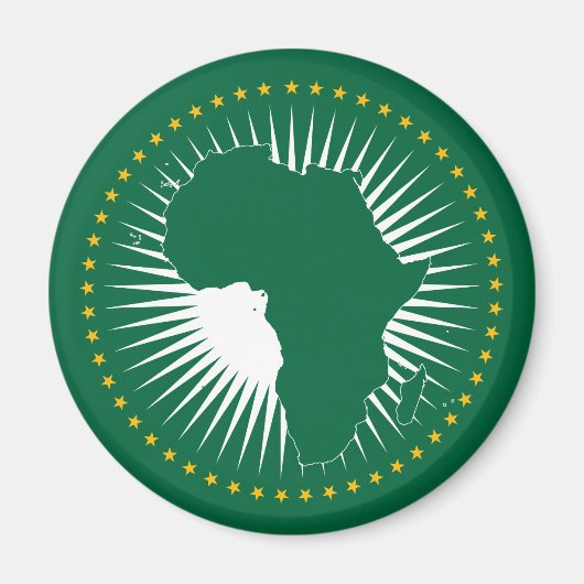 Vlag van de Afrikaanse Unie (Afrika) (Panafrica) Magneet (Voorkant)
