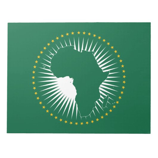 Vlag van de Afrikaanse Unie (Afrika) (Panafrica) Notitieblok (Voorkant)