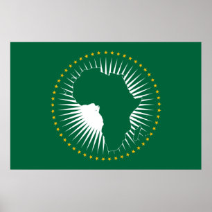 Vlag van de Afrikaanse Unie (Afrika) (Panafrica) Poster
