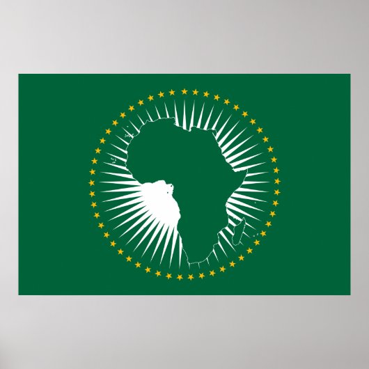 Vlag van de Afrikaanse Unie (Afrika) (Panafrica) Poster (Voorkant)