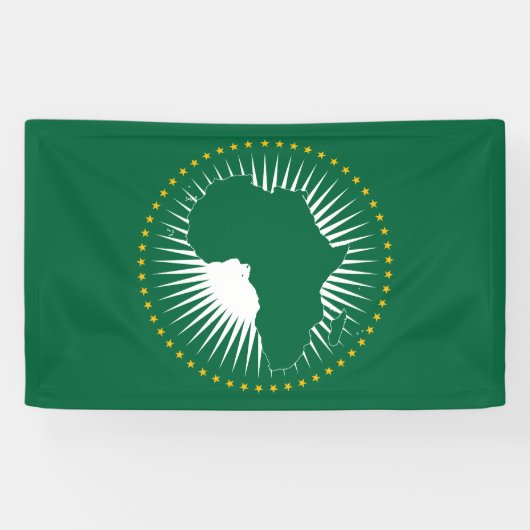 Vlag van de Afrikaanse Unie (Afrika) (Panafrica) Spandoek (Horizontaal)