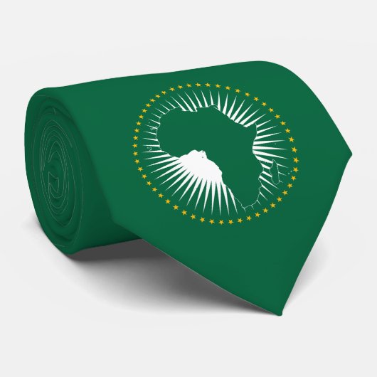 Vlag van de Afrikaanse Unie (Afrika) (Panafrica) Stropdas (Opgerold)