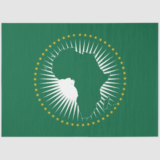 Vlag van de Afrikaanse Unie (Afrika) (Panafrica) Tissuepapier (Voorkant)