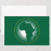 Vlag van de Afrikaanse Unie (Afrika) (Panafrika) Briefpapier (Voorkant / Achterkant)