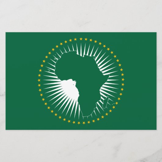 Vlag van de Afrikaanse Unie (Afrika) (Panafrika) Briefpapier (Voorkant)