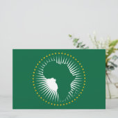 Vlag van de Afrikaanse Unie (Afrika) (Panafrika) Briefpapier (Staand voorkant)